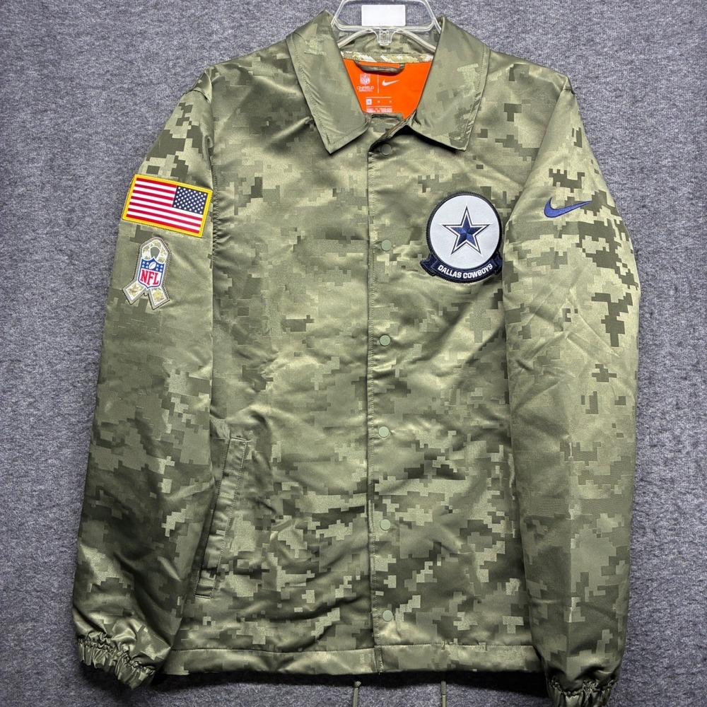 Nike‎ Dallas Cowboys Salute to Service Digital Camo Coaches Jacket Mens Medium